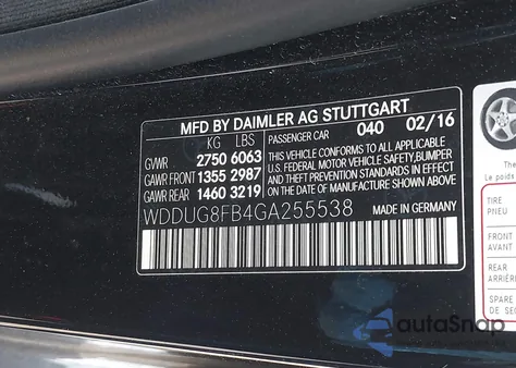 2016 Mercedes-Benz S 550 4Matic from USA, damaged, VIN WDDUG8FB4GA255538